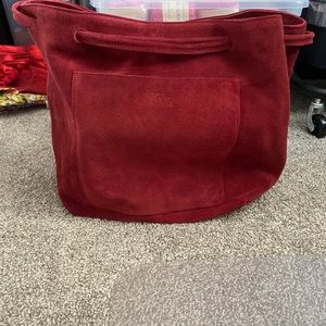 Joji dark red suede bag